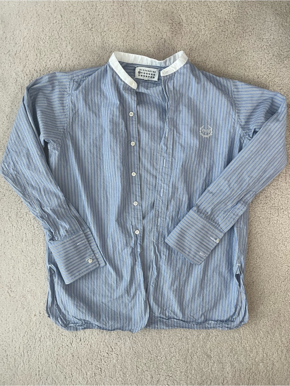 Maison Margiela SS21 Grandfather Collar Poplin Shirt